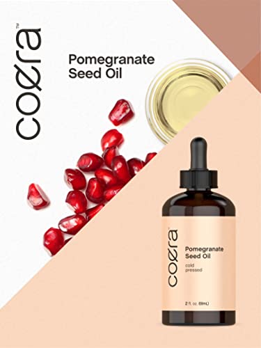 Pomegranate Seed Oil 4 Oz (2 X 2 Oz) | For Face & Hair | Promotes Clear Looking Skin, And Reduces Appearance Of Fine Lines And Wrinkles | Non Comedogenic & Cold Pressed | Sls & Paraben Free | By Coera #TOP3