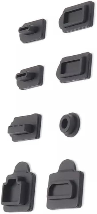 Plug Silicone Dust Cover Plugs USB HDMI Interface Protector Anti-dust Cover for PS5 Slim Console (Black)