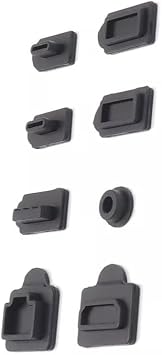 Plug Silicone Dust Cover Plugs USB HDMI Interface Protector Anti-dust Cover for PS5 Slim Console (Black)