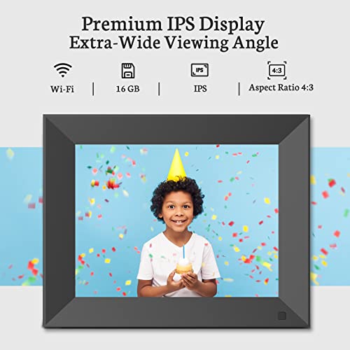 Bsimb Smart Wifi Digital Picture Frame Wifi Digital Photo Frame 1067X800 Remote Control 16Gb Storage Auto-Rotate Motion Sensor Share Photos/Videos Via App, Email W09(9 Inch) #TOP2