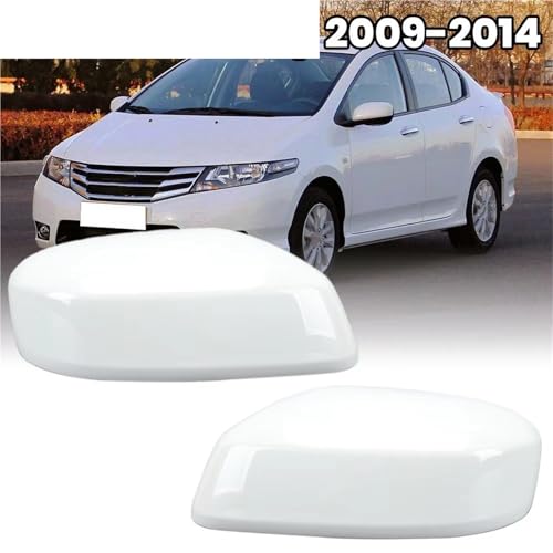 Couvercle de rétroviseur blanc pour City 2009-2014 | Paire de coques latérales - 2