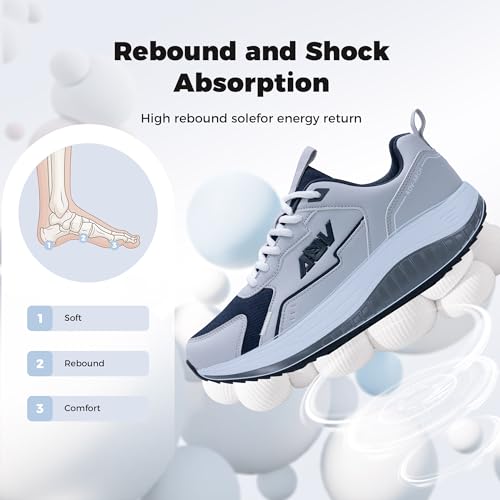 Image of Walking Shoes for Men Arch Support Plantar Fasciitis Shoes Orthotic Tennis Sneakers for Foot Pain Relief