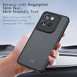 zZjoOoj Etui do Motorola Moto Edge 50 Neo/Edge 60 Neo, ochrona aparatu, półprzezroczysta matowa tylna obudowa odporna na wstrząsy obudowa na telefon komórkowy (czarny matowy)