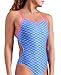 ARENA Performance Women's Monogram Challenge Back Athletic One Piece Swimsuit for Beach or Pool Bathing Suit Swimwear, Blue River Multi/Shocking Pink, Size 38