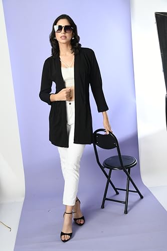 Image of IUGA Black Shrugs for Women Stylish (408 Blk )