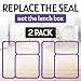 [2 Pack] Lid Seal Gasket For OmieBox - Exact Fit Replacement Part For Kids Bento Lunch Box With Insulated Food Container - 100% Food-Safe Silicone Rubber (Purple) - Lunch Box NOT Included