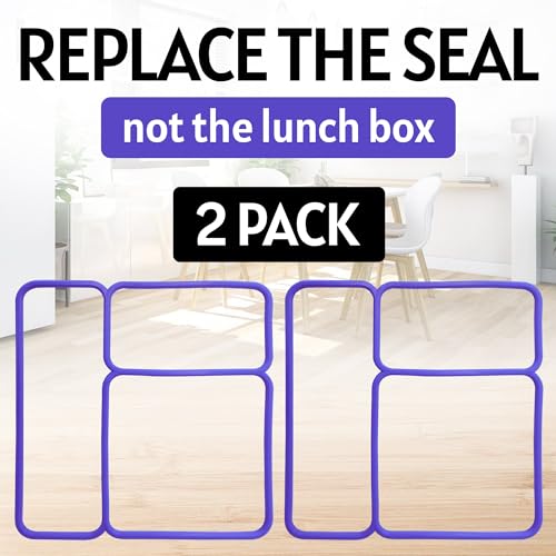 [2 Pack] Lid Seal Gasket For OmieBox - Exact Fit Replacement Part For Kids Bento Lunch Box With Insulated Food Container - 100% Food-Safe Silicone Rubber (Purple) - Lunch Box NOT Included by Escentile - Used condition - Image 3
