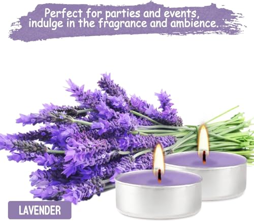 Howemon H-P-100 Purple Lavender Scented Tealight Candles thumb #2