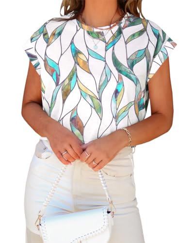 Image of Tankaneo Womens Short Sleeve Cropped T-Shirts Summer Rolled Dolman Sleeve Crop Tops Casual Round Neck Solid Short Basic Tees