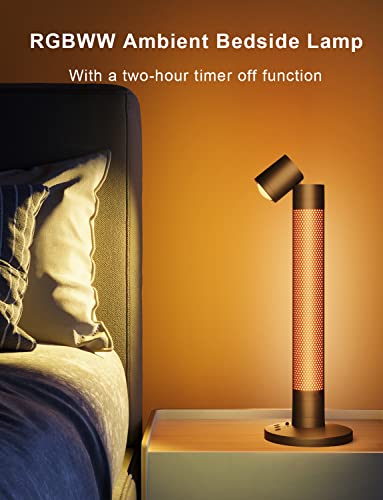 Hcyhnb Unique Table Lamp, Eye-Care Work Lamp With 3-Color Temperature And Brightness Adjustable, Atmosphere Color Changing Lamp For Gaming Room, Bedroom, Living Room #TOP4