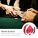 Kisangel 2pcs Acrylic All in Button, Crystal Dealer Button Poker Games Accessories, Double Sided Game Tokens with Red Peach Heart Poker Chips