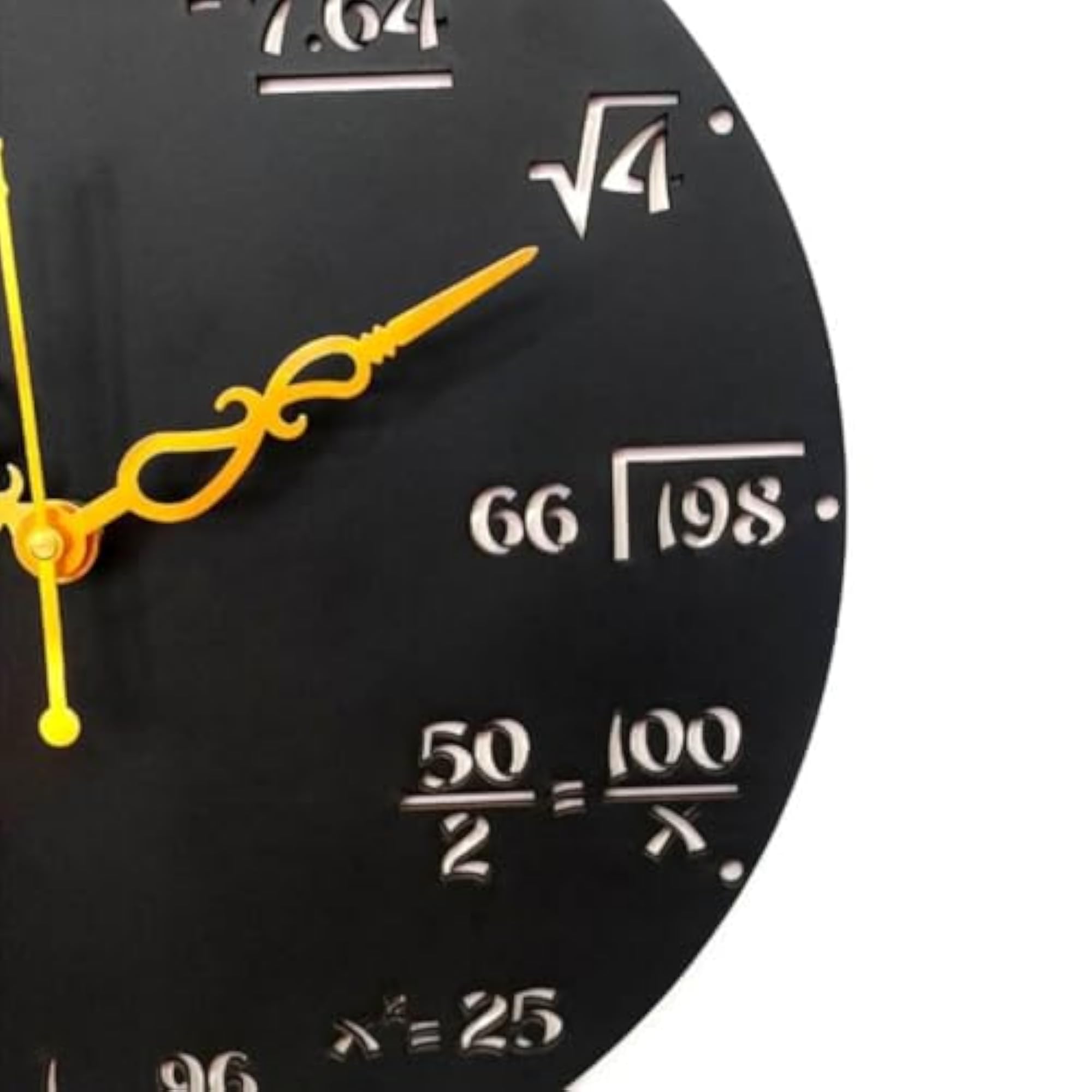 Mathematics Equations Wooden Wall Clock for Math Enthusiasts