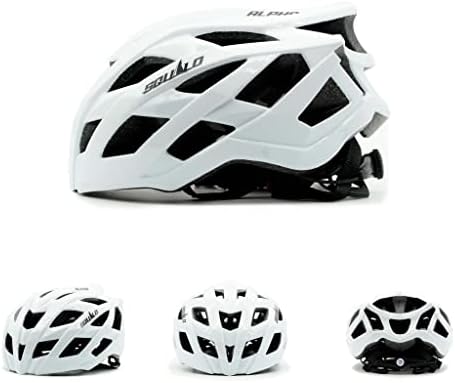 SQUALO Alpha Adult Bike Helmet, Road Bike Cycling Helmet for Men Women with Quick-Adjust (White, Large (22.83-24.41 inches))
