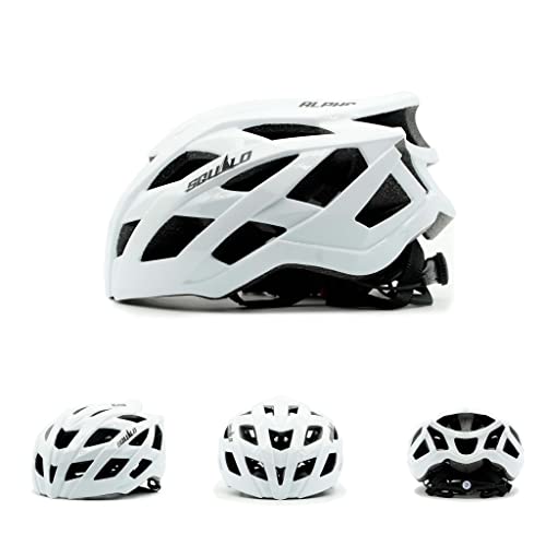 Squalo Alpha Adult Bike Helmet, Road Bike Cycling Helmet For Men Women With Quick-Adjust (White, Large (22.83-24.41 Inches)) #TOP9