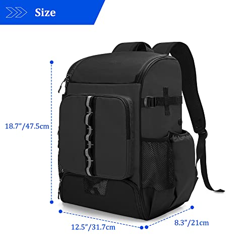 Goburos Baseball Backpack Holds Up To 4 Bats, Softball Bat Bag With Separate Shoe Space And Multiple Pockets For Essentials #TOP5