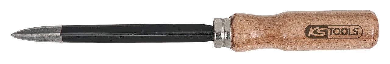 KS Tools 1502241 Three-Edged Hollow Scraper – Black