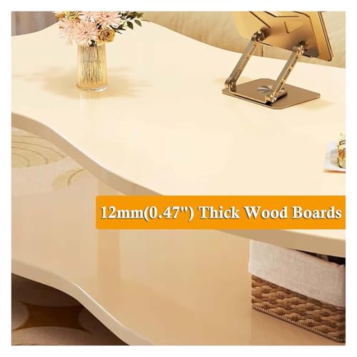 Table basse blanche en bois moderne de style ferme pour salon - 5