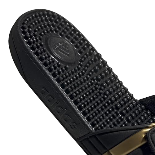 adidas Unisex-Adult Adissage, Core Black/Gold Metallic/Core Black, 9/10 by adidas - Image 7