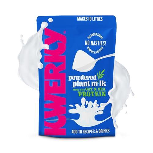 KWERKY Oat Drink Powder 1kg (10L) – Dairy-Free with Gluten-Free Oats & Pea Protein – No Gums & Seed Oils, No Added Sugar – Vegan – For Cooking & Baking – Made in UK