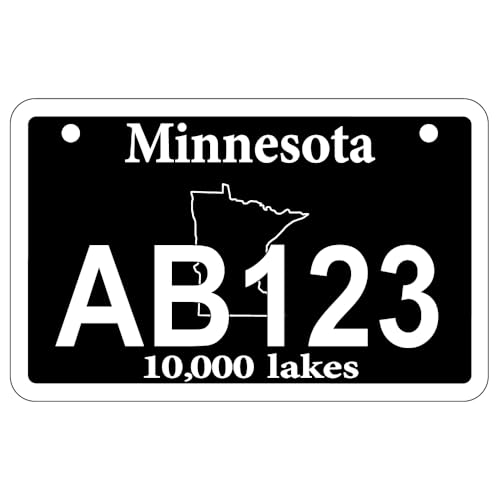 Personalized Black Minnesota ATV/UTV License Plate **Minnesota Department of Natural Resources Compliant* (Without Frame)