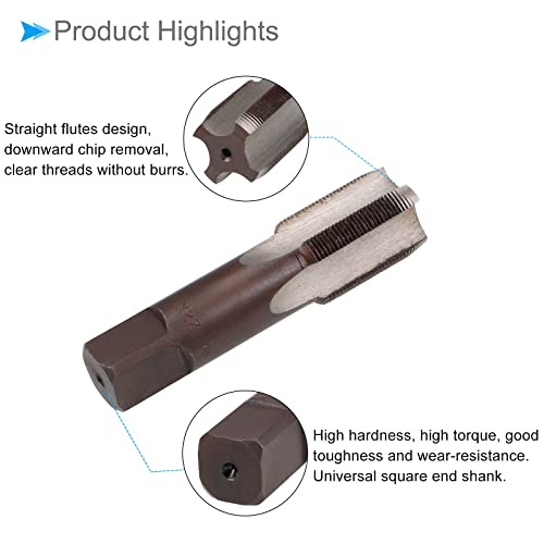 CoCud Hand Gewindeschneider M22 x 1 Gewinde Metrisch Legierung Werkzeug Stahl Schraube Abhören Konischer Wasserhahn - (Anwendung: für Machine Gewinde Reparatur) 1Paar
