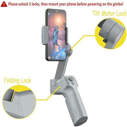 MOZA Estabilizador Portátil Mini-MX Smartphone Gimbal para iPhone Android 3 eixos, Tamanho da Palma