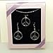 Peace Sign Fashion Earrings and Necklace Set in Gift Box