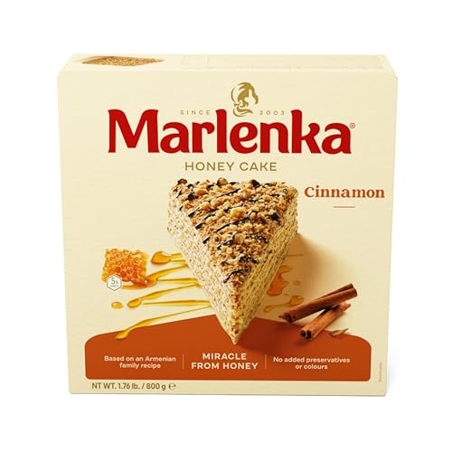 MARLENKA® Honey Cake with Cinnamon – Traditional Honey Sponge Cake (1 x 800 g)