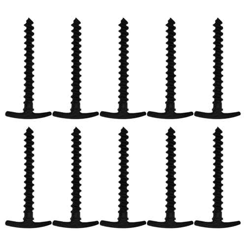 10 Pcs Nylon Tent Peg Stakes with Screw Spiral Hand Grip