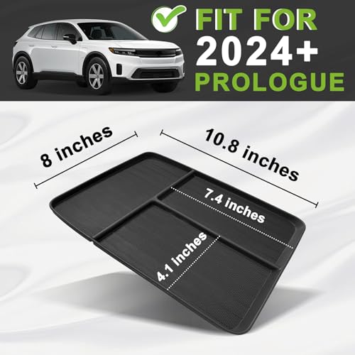BestEvMod Center Console Front Organizer Compatible with Honda Prologue 2026 2025 2024 Accessories TPE Material Storage Tray Easy to Install and Clean Anti-Slip 3 Compartments by BestEvMod - Used condition - Image 2