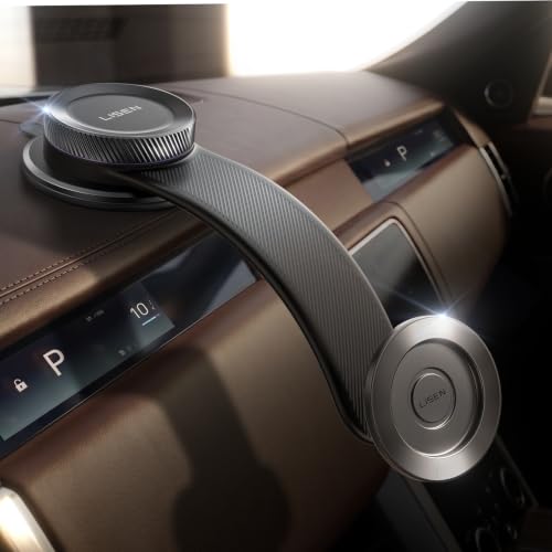LISEN for MagSafe Car Mount for iPhone 18 Pro Max, Magnetic Phone Holder for Car, Magnetic Car Phone Mount, Dashboard Suction Phone Mount, 360° Adjustable Memory Alloy Bendable Arm for iPhone 18 17