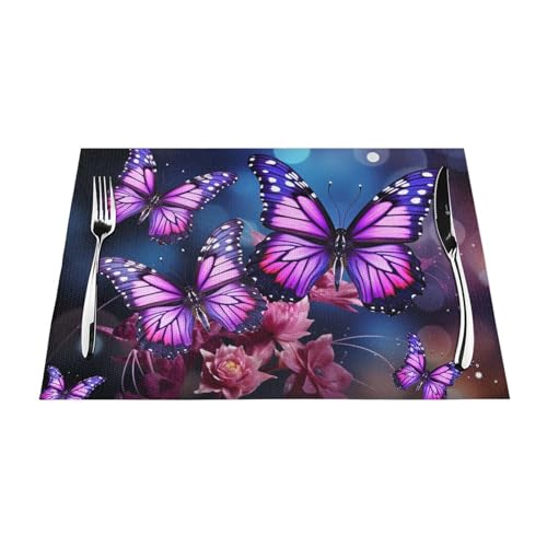 Sets de table en vinyle PVC violet pour sublimer vos repas - 6