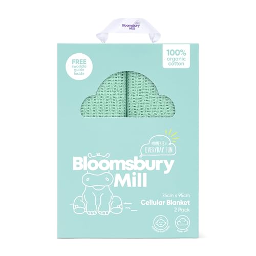 Bloomsbury Mill - Cellular Blankets Baby - Soft 100% Organic