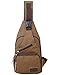 Winner Mens Canvas Chest Pack Cross body Outdoor Travel Bag Rucksack Sling Backpack(Khaki)