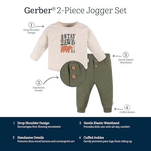 Gerber baby-boys Baby Boys' Jogger Set4