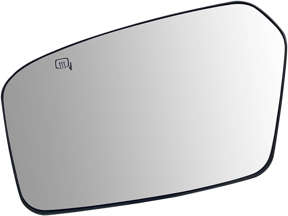 Riloer Replacement Side Mirror Glass Heated with Back Plate Left Driver Side, White Glass, 2006-2010 Compatible with Ford Fusion (US Version), Rearview Power Heated Mirror Glass