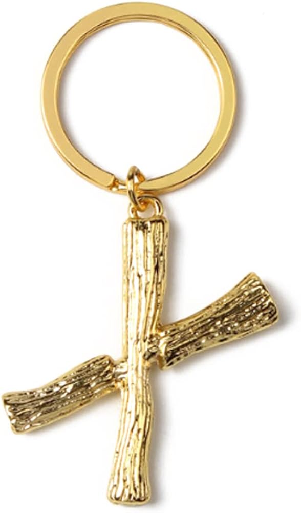 ARFUKA Keyring Alphabet Keychain Stainless Steel Letter X Initial Key Ring Birthday Key Chain for Men and Women Gold