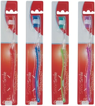 SmartSmile Bulk 72 Pack Adult Toothbrushes - Assorted Colors - Individually Packaged Blister Packs - Soft Bristles Clear Handle - Travel, Dental Offices, Donations, Hotels, Airbnbs - #21-552 image 5