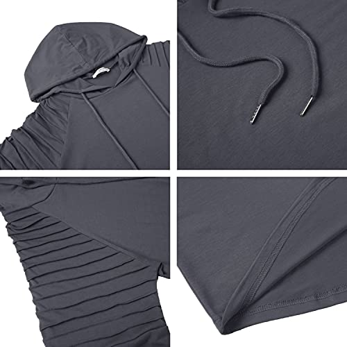 Coofandy Men Gym Hoodie Active Sport Solid Color Sweatshirt Long Sleeve Pullover Grey #TOP27