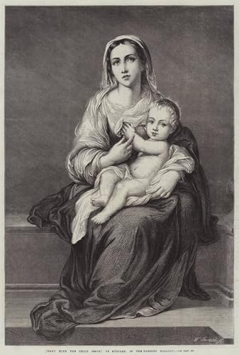Tableau Marie avec l'Enfant Jésus de Murillo pour décoration murale zen