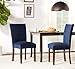 HomePop Parsons Classic Upholstered Accent Dining Chair, Set of 2, Navy Velvet