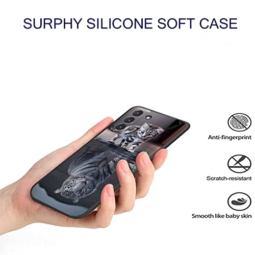 Compatible With Samsung Galaxy S22+ Plus Case, Cat Can Be Tiger Animal Graphic Unique Design For Samsung Case Men Boys Women Girls, Soft Silicone Anti-Scratch Trendy Cool Case For Samsung #TOP1