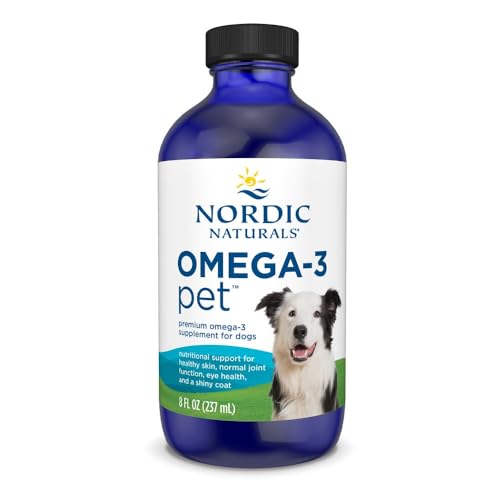 Image of Nordic Naturals Omega-3 Pet, Unflavored - 8 oz - 1380 mg Omega-3 Per One mL - Fish Oil for Medium to Large Dogs with EPA & DHA - Promotes Heart, Skin, Coat, & Immune Health (237 ML, Unflavored)