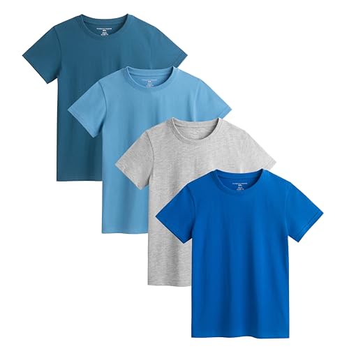 Image of The Essentials Wardrobe Boys TEW 4 Pack T- Shirt - Blues - 12/13 Years