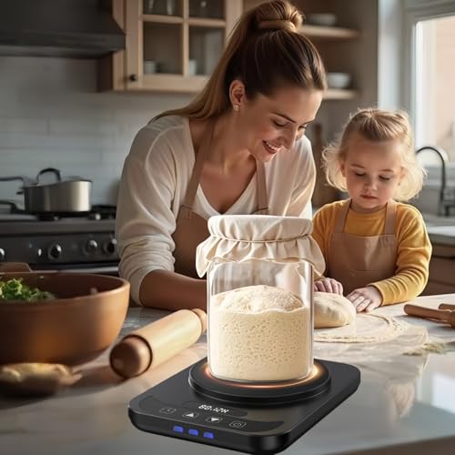 Sourdough Starter Warmer Mat, Precise 1°F Thermostat 70–100°F, 12H Timer Auto Shut-Off, Fermentation Heating Mat for Bread Proofing, Yogurt Making & Home Baking by MADCKDEDRT - Image 8