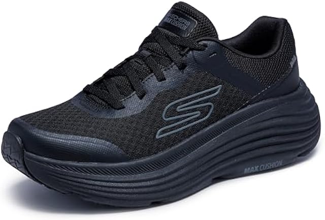 Skechers Women's Max Cushioning Endeavour Canova Sneaker, Black, 10 Wide