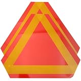 SKISUNO Dreieck Warnschild Rot 2 Stück aus Aluminium für Nutzfahrzeuge und Landwirtschaftsfahrzeuge reflektierend wetterbeständig für sichere Nachtfahrt