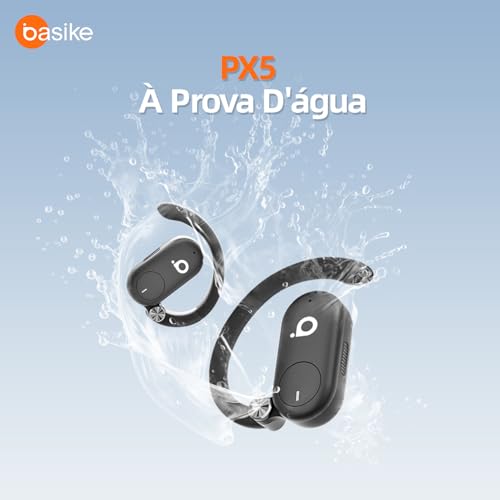 Fones de Ouvido Sem Fio, Basike D91, Bluetooth V5.4, Fone de Ouvido Estéreo Hi-Fi, Tela de LED, Supo