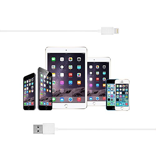 Promate iPhone Charger Cable Usb iPhone Lead 1.2 Meter Ultra-High Lifespan Sync And Charge Cable For iPhone 7 Plus 6/ 6 Plus/ 6S, Ipad Air 2, Ipad Pro - White