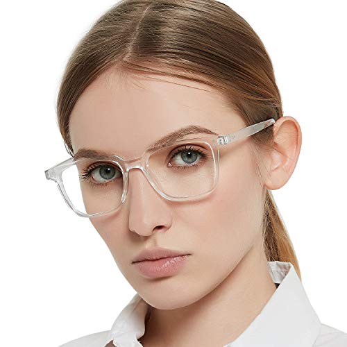 MARE AZZURO 4.00 Blue Light Blocking Reading Glasses Women, Computer Readers 4.0, Funky Transparent Screen Magnifying Glasses 4.0